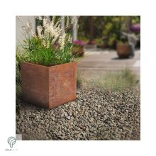 Patinásított felületű fém virágláda - három választható méretben