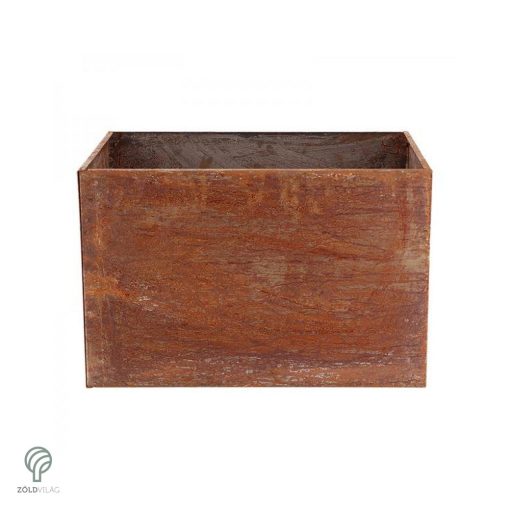 Patinásított felületű fém virágláda - három választható méretben