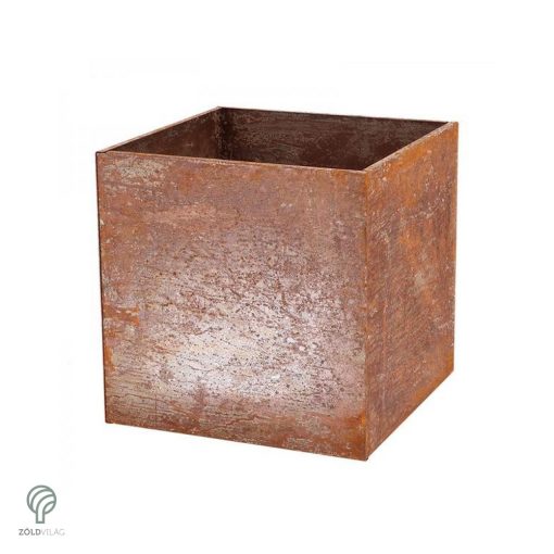 Patinásított felületű fém virágláda - három választható méretben