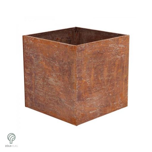 Patinásított felületű fém virágláda - három választható méretben
