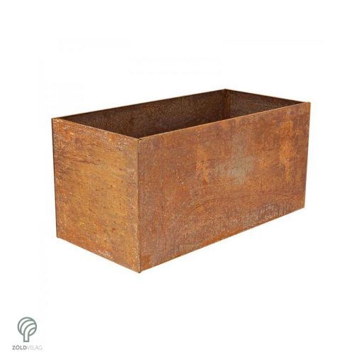 Patinásított felületű fém virágláda - három választható méretben